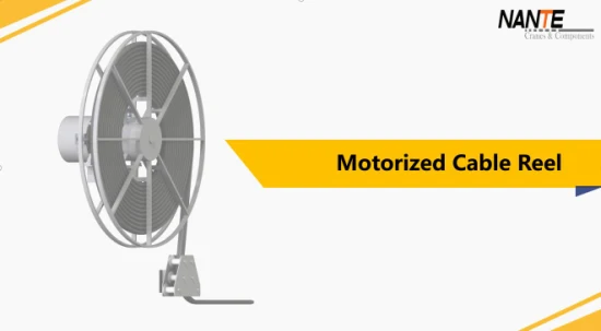 Carrete de cable motorizado grúa pórtico con motor ABB para alimentación de energía